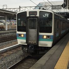 篠ノ井線を走る電車