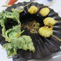 椿油で自分で卓上で揚げる「椿フォンジュ」