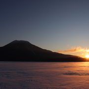 阿寒湖の湖上から見ました