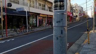 都立大学駅近くの目黒通りから北にのびる通り
