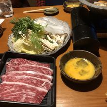 すき焼きです。