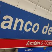 スペイン銀行目の前の駅