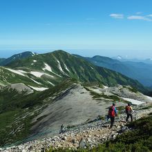 雪倉岳、朝日岳方面