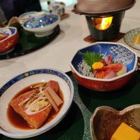 夕食① 金目の煮付・造り