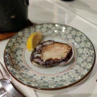 夕食② 鮑の陶板焼き