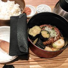 れんこんハンバーグのオニオンスープ仕立て膳