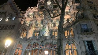 夜はライトアップがされ、綺麗です。