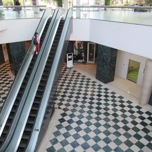 大屋根広場内の西(聖路加国際病院)方向から１階の様子