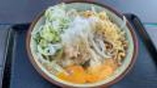 花を見ながらうどん