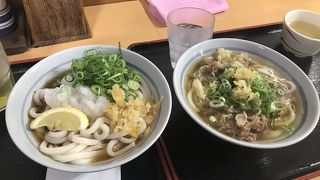 コシのある美味しいうどんが食べられます