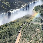 ビクトリアフォールズは，上空からの俯瞰が一番です。