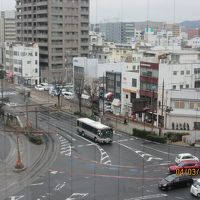 部屋からの眺望（城下交差点）