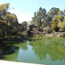 拾翠亭と九条池