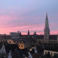 レストランからの朝焼け