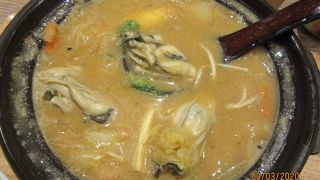 牡蠣土手一人鍋が美味しかった。