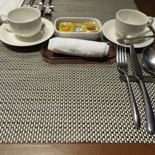 席に着いて一服