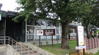 海辺の遊歩道を散策できるサービスエリア