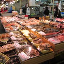 新鮮な魚介類がいっぱい！