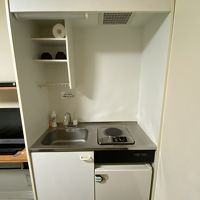 ミニキッチン　鍋やフライパンもあります