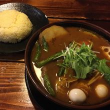 野菜カレー　スープ大盛り