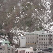 リフトからの温泉街風景