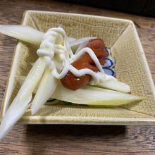 お通し（アスパラガス他）