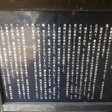 屋敷門脇の案内板