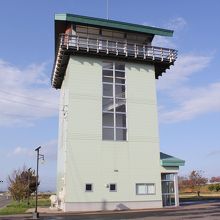 田んぼアートの展望台