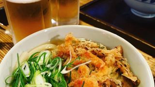 ４月の朔日うどんは桜海老のかき揚げうどん