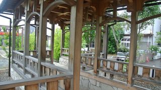 回廊で記念撮影