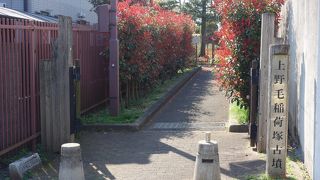 住宅地に保存されている貴重な古墳