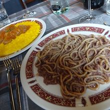 パスタとオッソブーコ