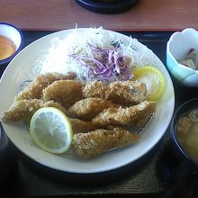 帆立フライ定食