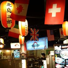 函館ラーメンに北島三郎の提灯が似合う