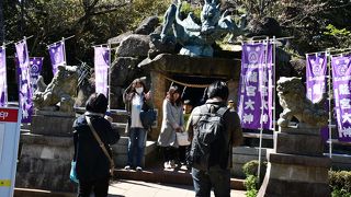 坂を登って行く、奥津宮