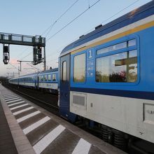 ハンブルグからベルリン行き。チェコの客車。