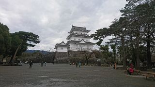 天守閣には多くの外国人観光客