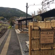 １番ホームです。向こうは日田方面