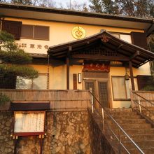 西日にあたって光っています