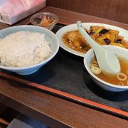 麻婆茄子定食を生ビールで！