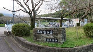 大きな池があります