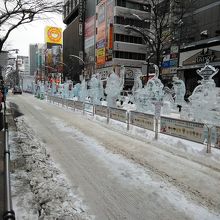 氷の彫刻が