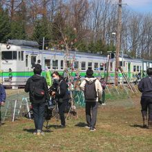 最終列車は二両編成での運行となりました