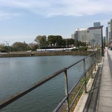 この先の橋を渡ると皇居外苑