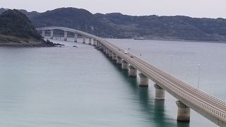 角島へと続く海上の橋