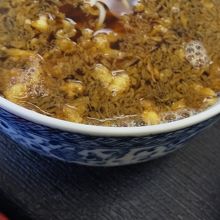 定食のハーフそば