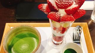 イチゴと抹茶の最高な組み合わせ