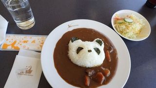 空港レストランでパンダカレー