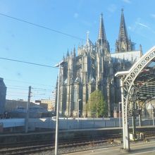 中央駅の駅進入時。