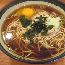 月見そばを食べました